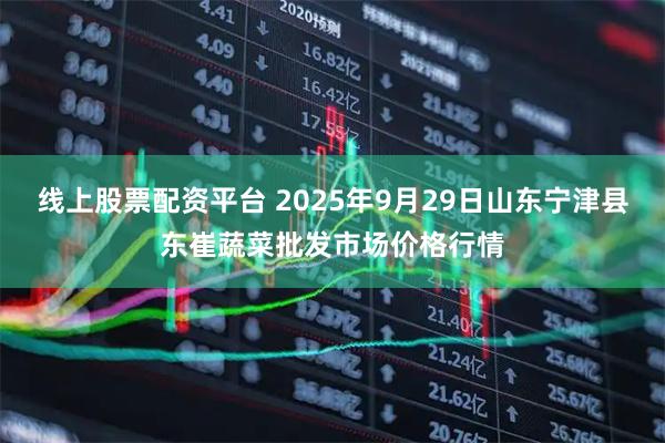 线上股票配资平台 2025年9月29日山东宁津县东崔蔬菜批发市场价格行情