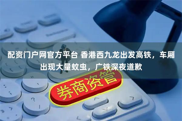 配资门户网官方平台 香港西九龙出发高铁，车厢出现大量蚊虫，广铁深夜道歉